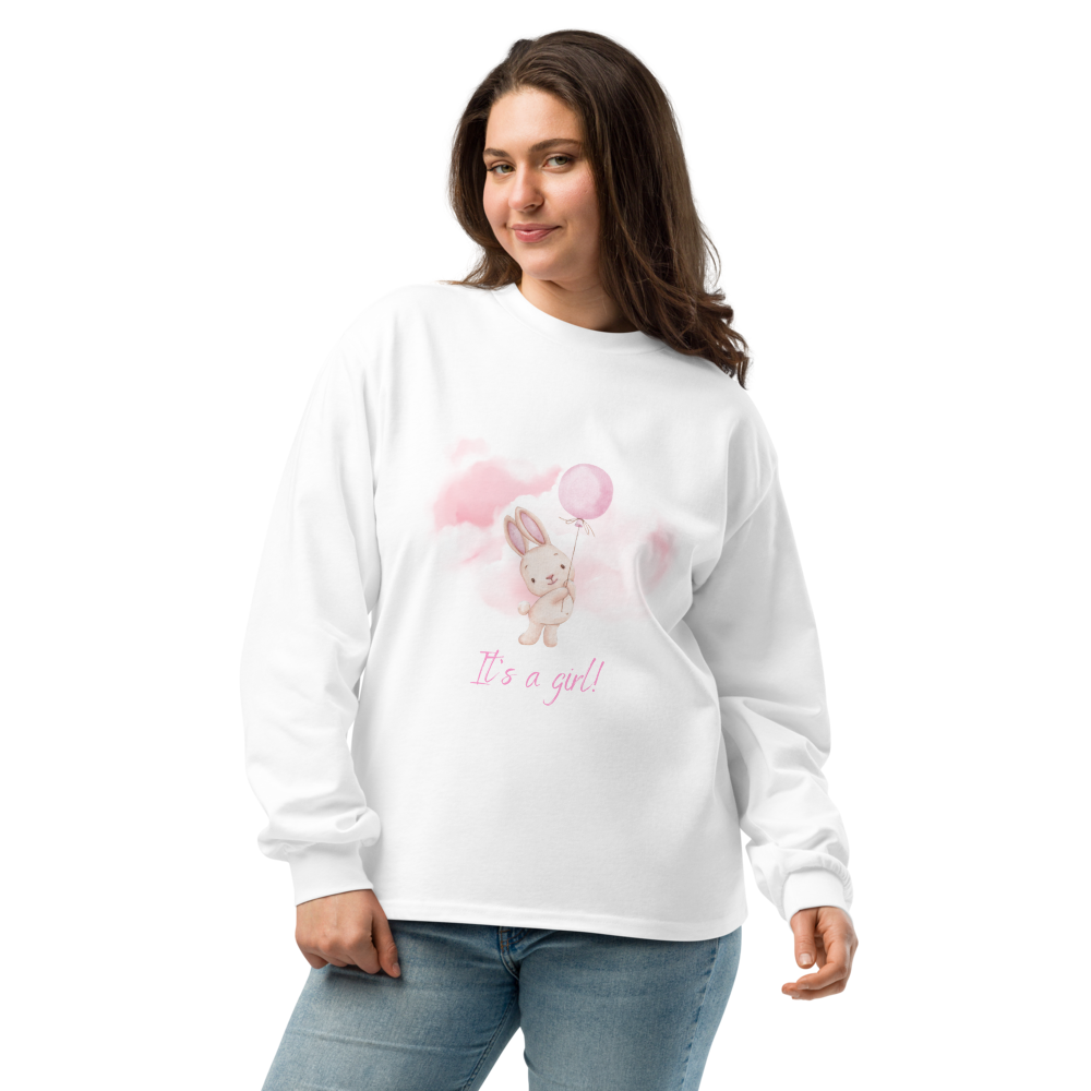 unisex premium heavyweight long sleeve shirt white front 6ac1e5c69a785